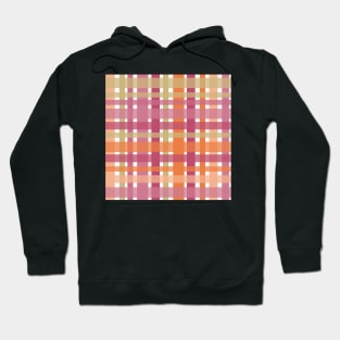 Modern tartan plaid in tones of berry pink and gorgeous orange Hoodie